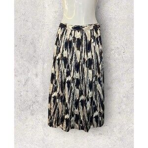Vintage Segue Boho Feather Print Lightweight Maxi Skirt Size 16 NEW